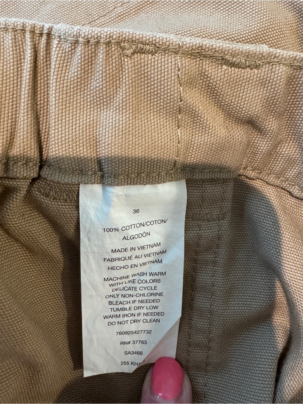 NWT Savane Men’s Hiking Cargo Shorts Khaki Size 36 100% Cotton - Picture 9 of 11